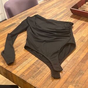 Zara Black One-Shoulder Bodysuit